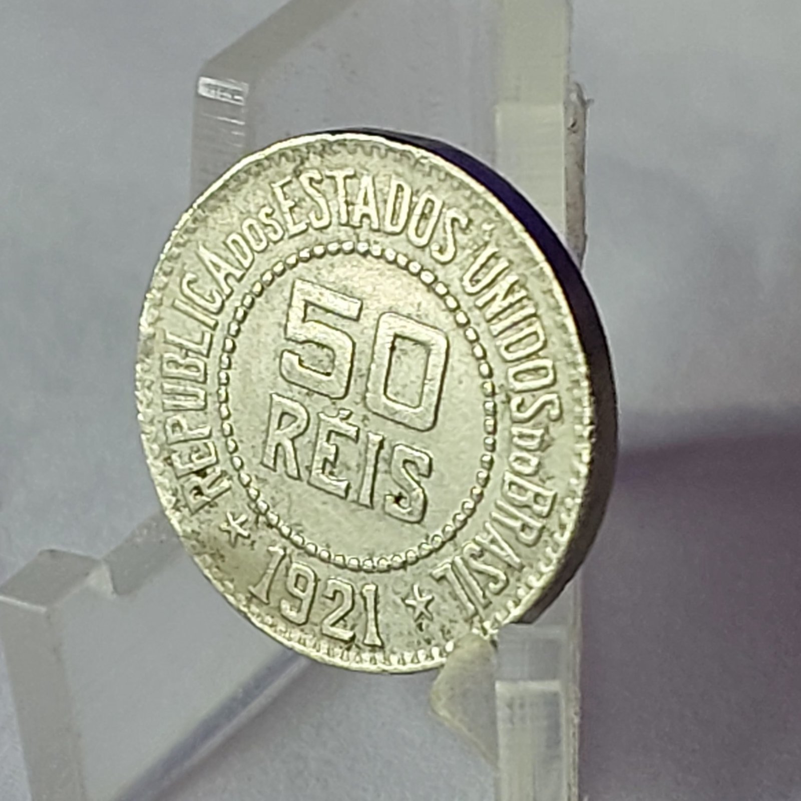 Moeda de 50 Réis Ano 1921 - Imagem 5