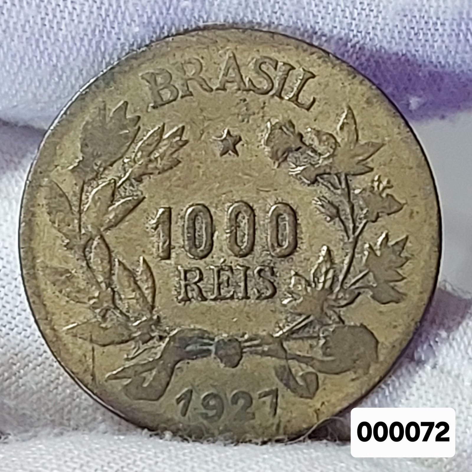 Moeda de 1.000 Réis Ano 1927 - Símbolo da Fortuna