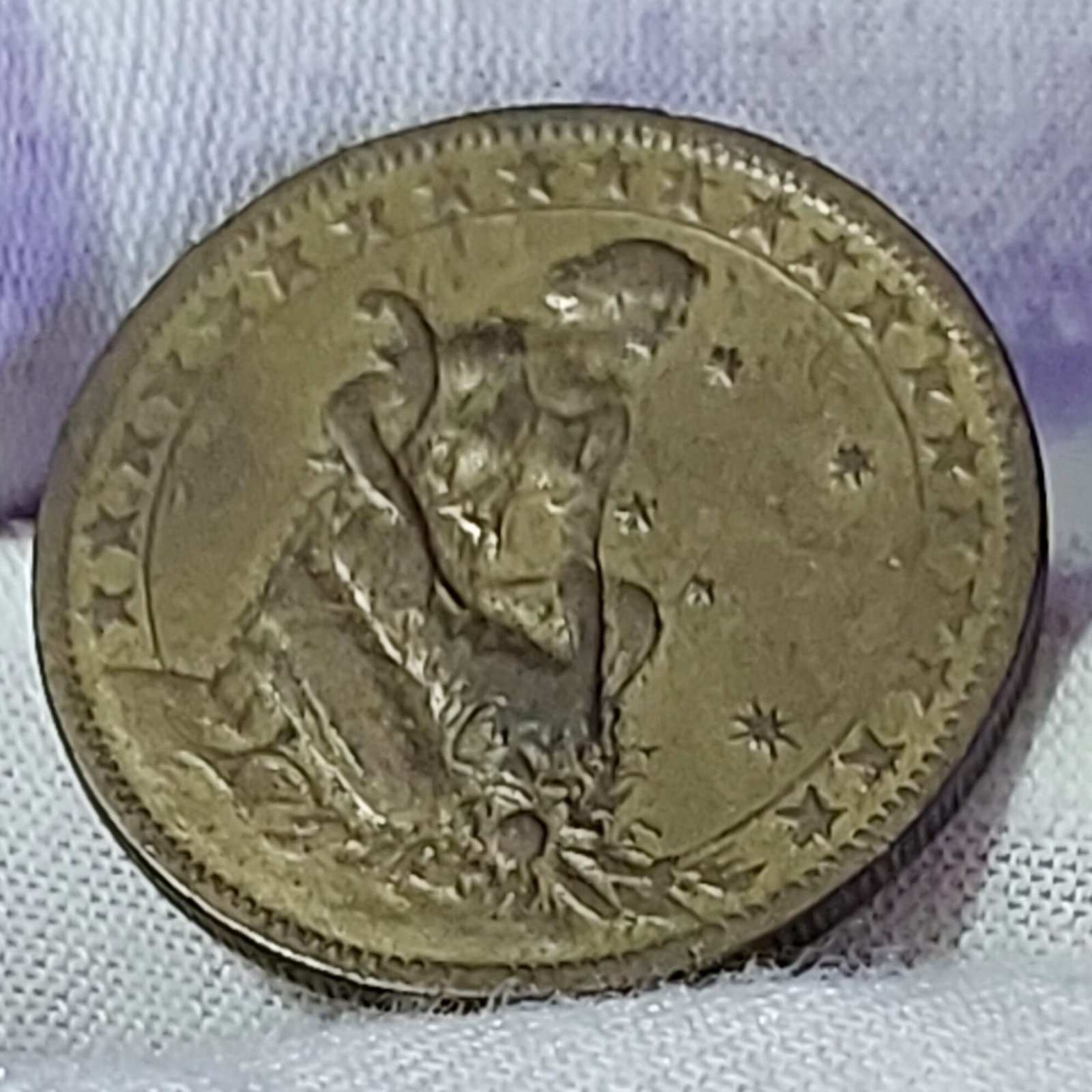 Moeda de 1.000 Réis Ano 1927 - Símbolo da Fortuna - Imagem 6