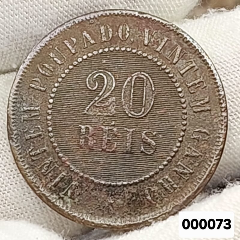 Moeda de 20 Réis do Brasil Ano 1889 - Vintém