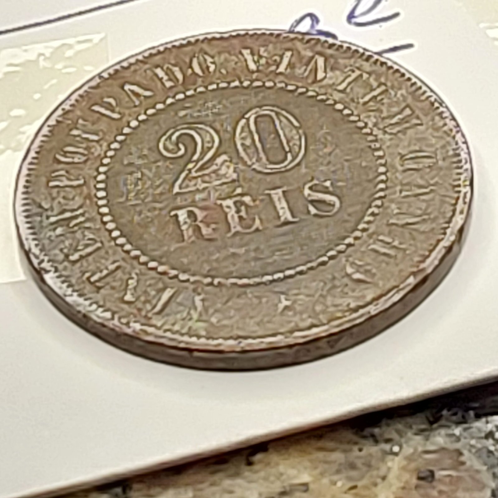 Moeda de 20 Réis do Brasil Ano 1889 - Vintém - Imagem 5