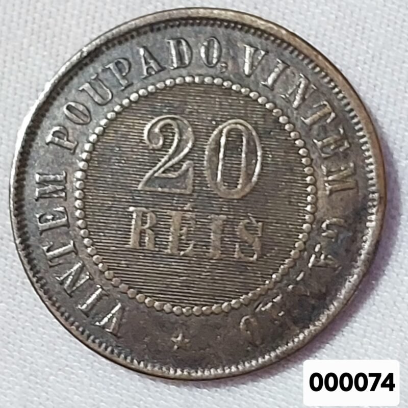 Moeda de 20 Réis do Brasil Ano 1910 - Vintém