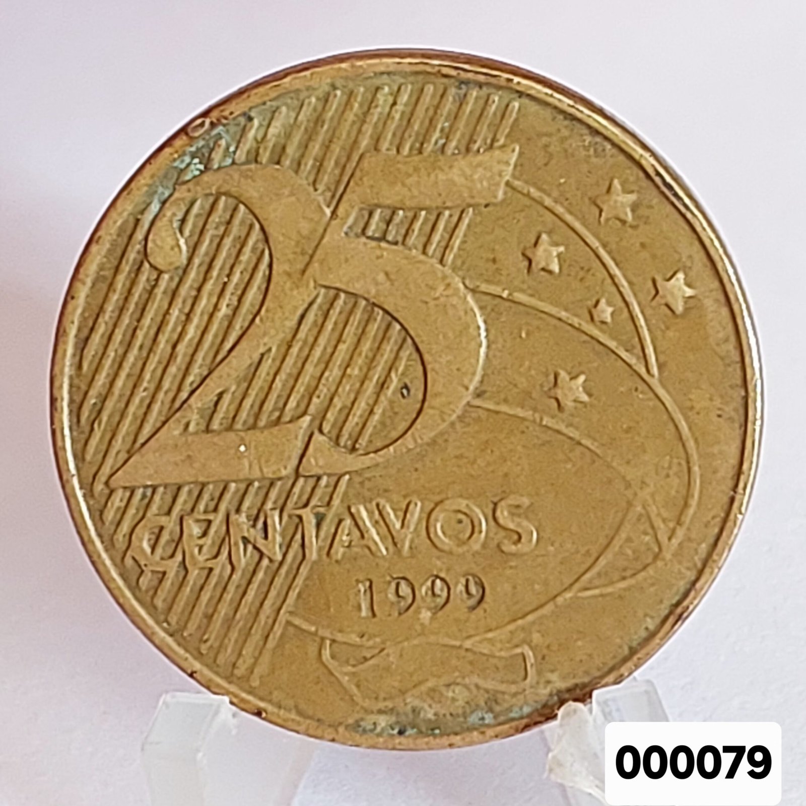 Moeda do Brasil 25 Centavos Ano 1999 - 2a. Família do Real