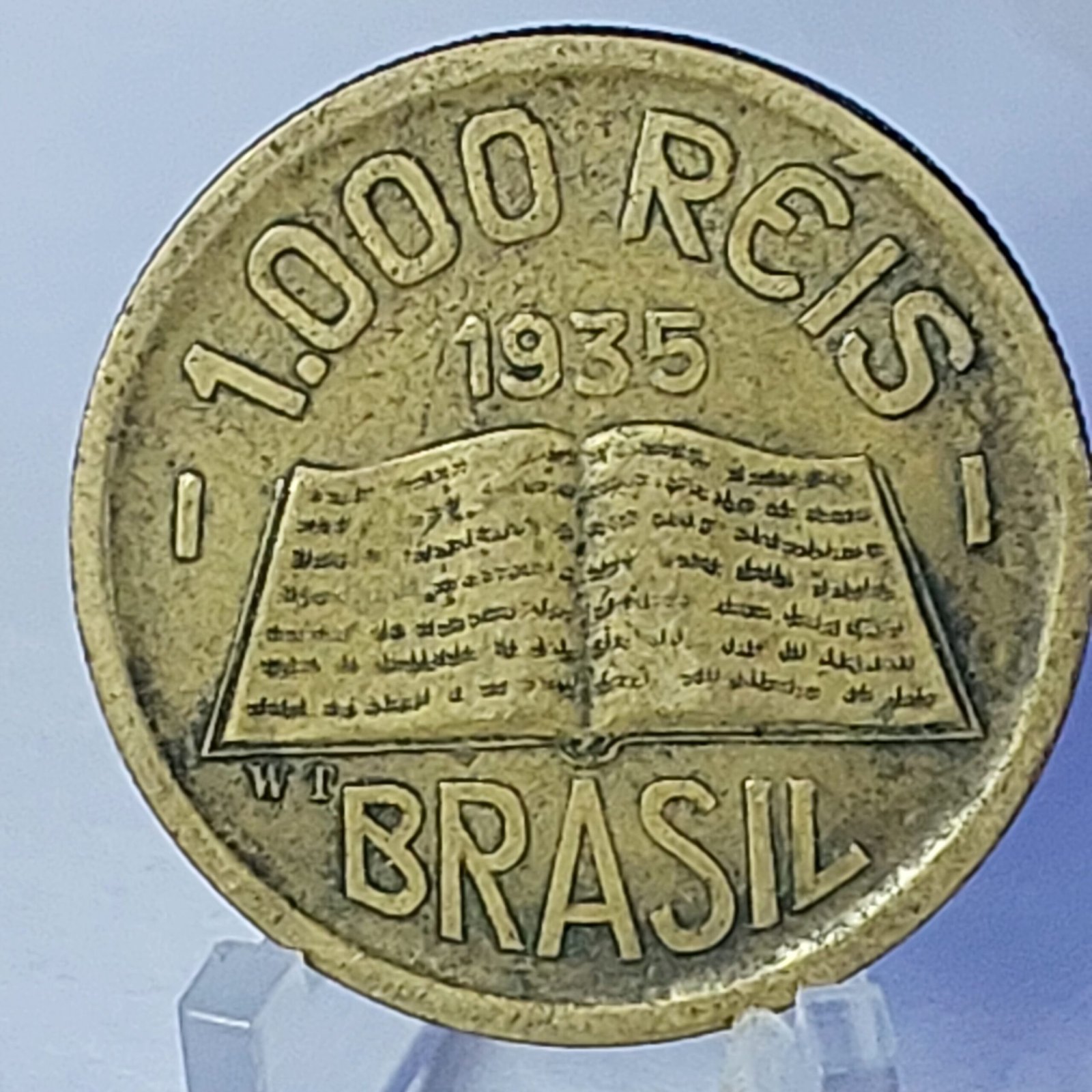 Moeda de 1.000 Réis Ano 1935 - José de Anchieta (Módulo Maior) - Imagem 3