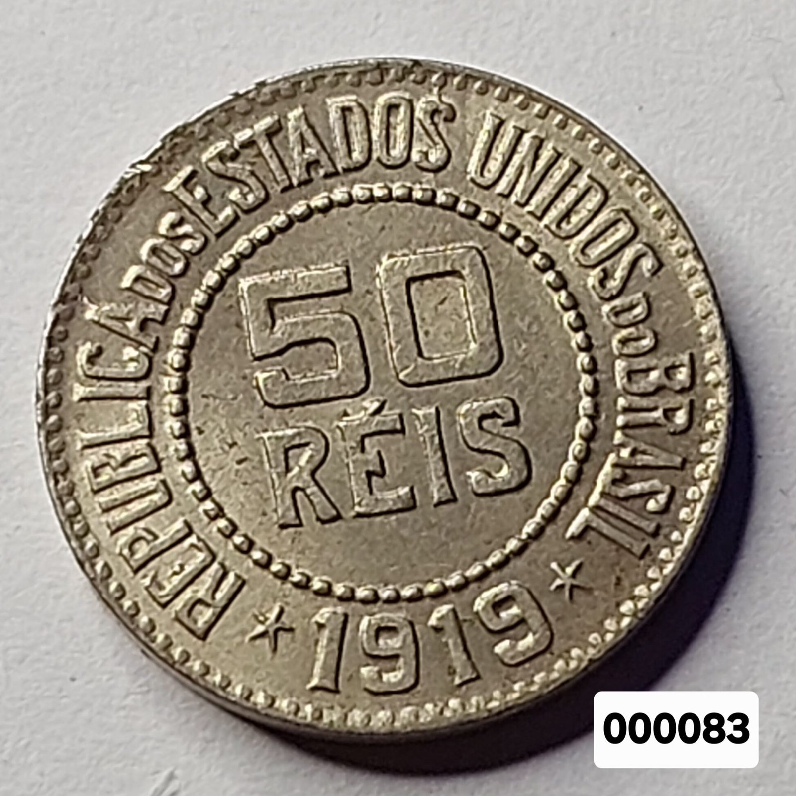 Moeda de 50 Réis Ano 1919