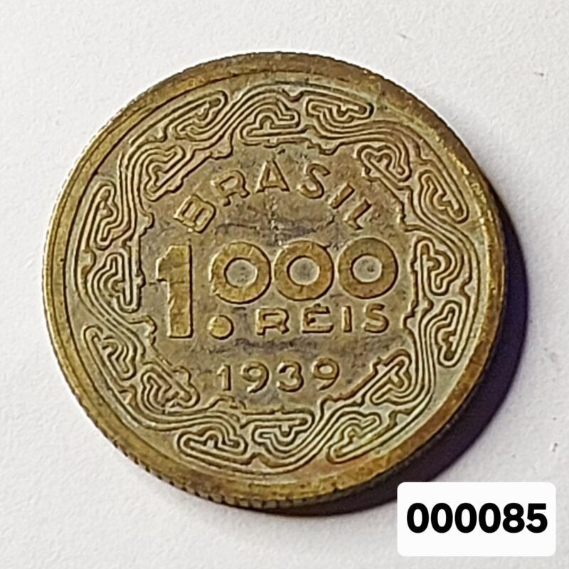 Moeda de 1.000 Réis do Brasil Ano 1939 - Tobias Barreto