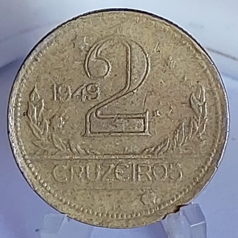 Moeda de 2 Cruzeiros Ano 1949 - Mapa do Brasil