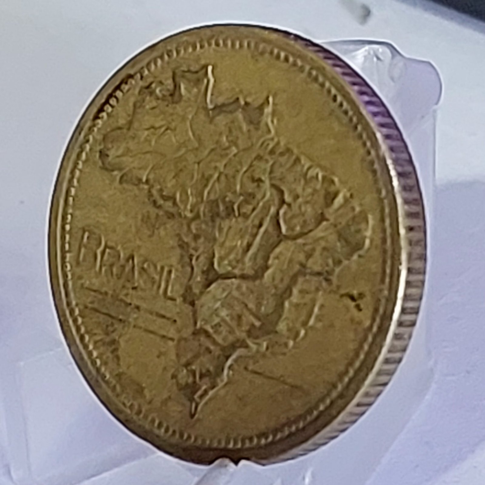 Moeda do Brasil de 1 Cruzeiro Ano 1946 - Mapa do Brasil - Imagem 6