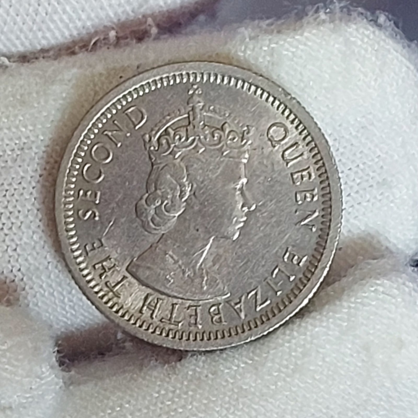 Moeda de 10 Cêntimos dos Estados do Caribe Oriental Ano 1955 - Imagem 5