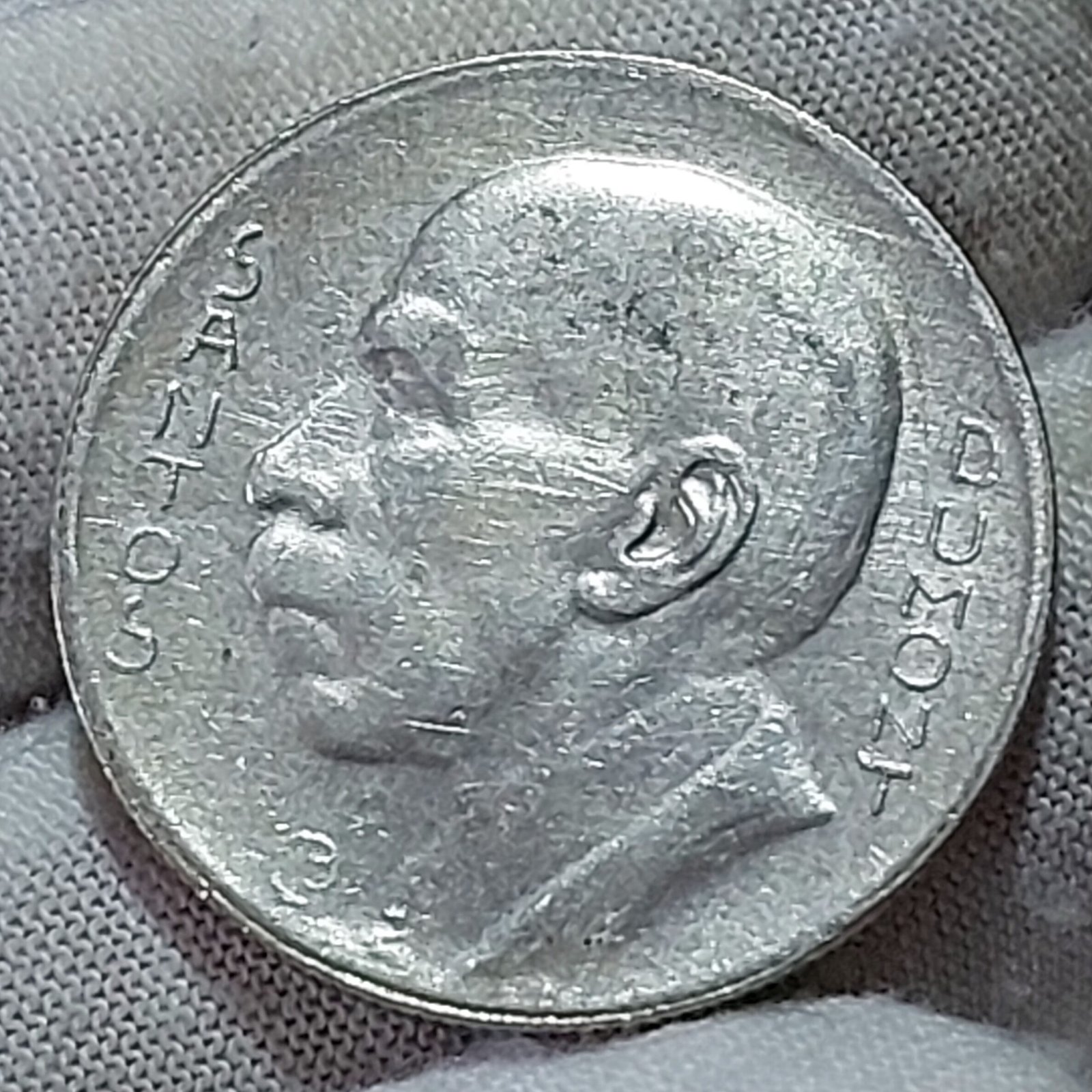 Moeda de 5.000 Réis Ano 1938 - Santos Dumont - Imagem 4