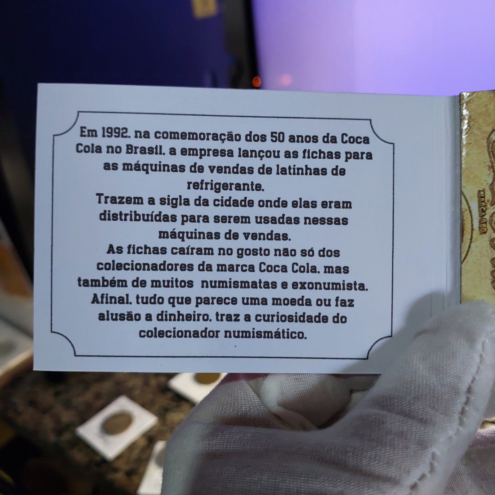 Ficha da Coca Cola - RE - Recife Com Encarte - Imagem 13