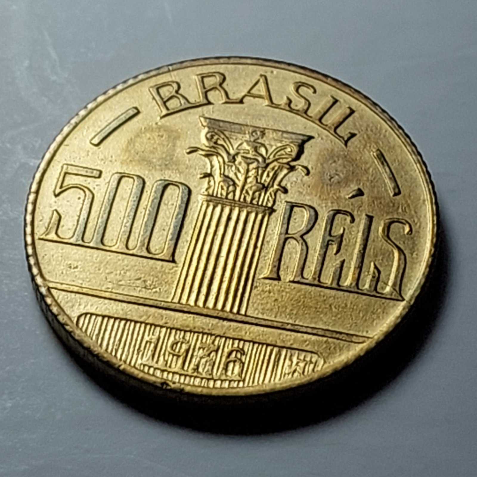 Moeda de 500 Réis Ano 1936 - Regente Feijó - Imagem 3