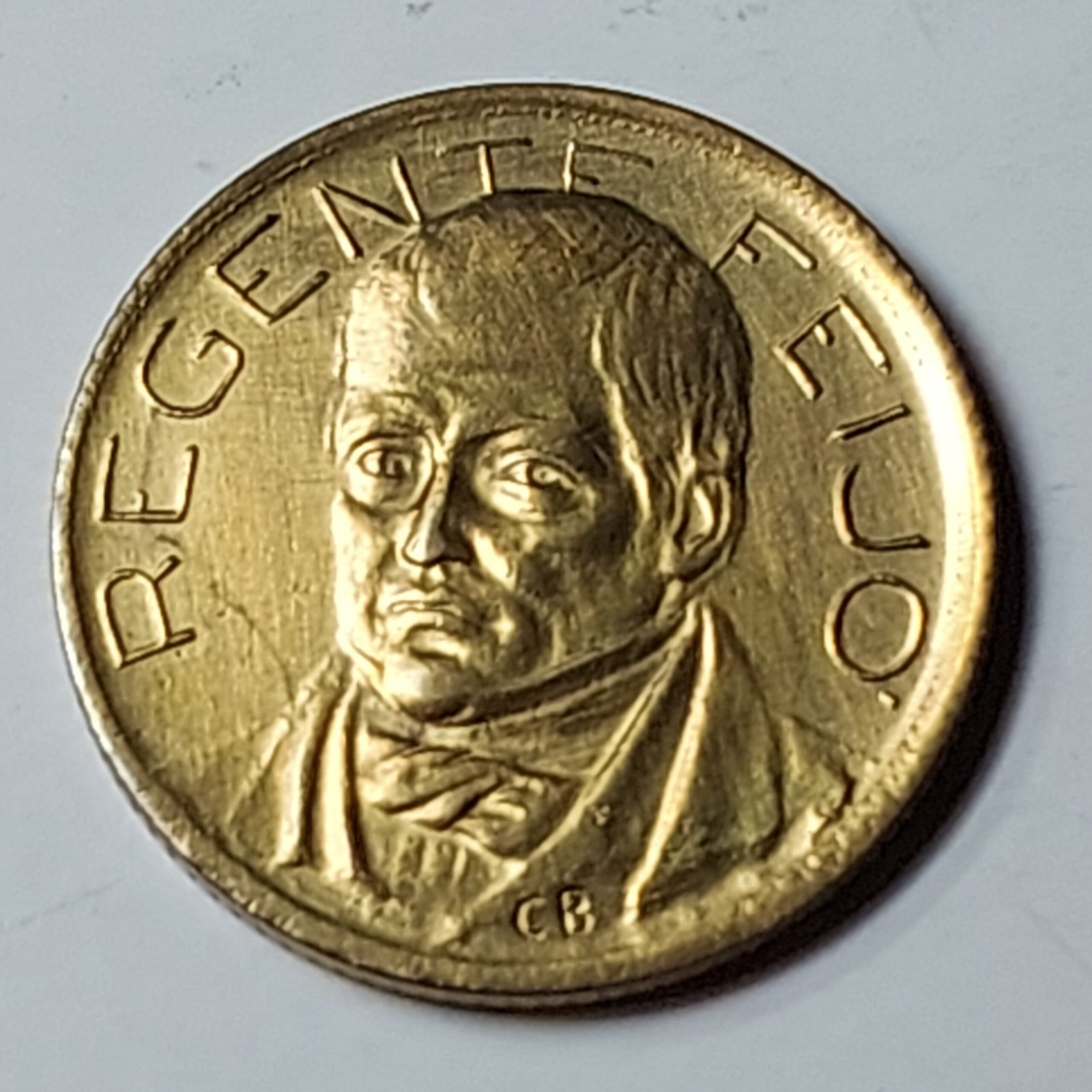 Moeda de 500 Réis Ano 1936 - Regente Feijó - Imagem 4
