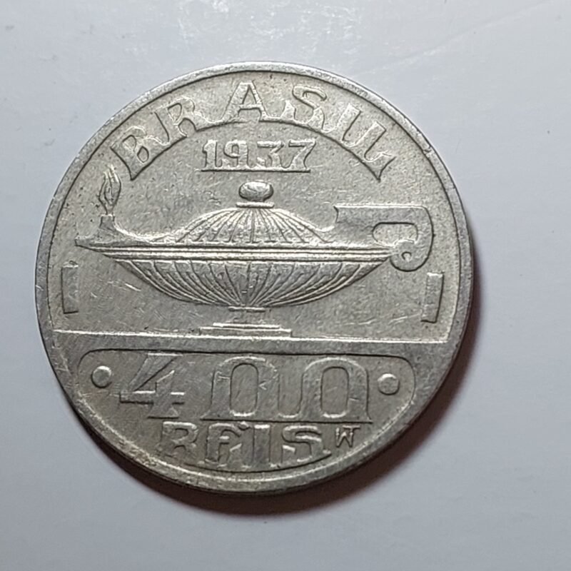 Moeda de 400 Réis Ano 1937 - Oswaldo Cruz