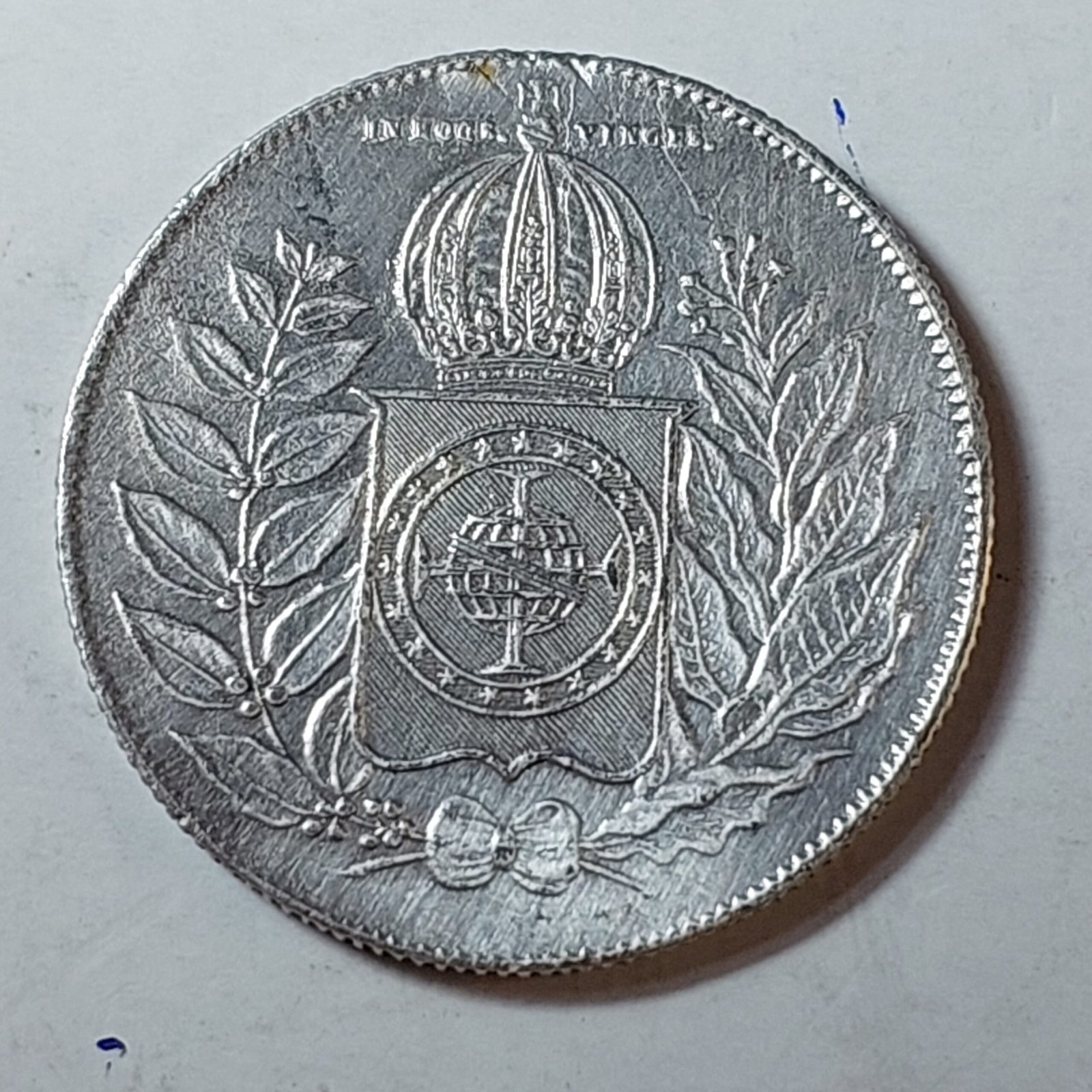 Moeda de 500 Réis do Brasil Ano 1851 - Prata 0,917 - Imagem 6