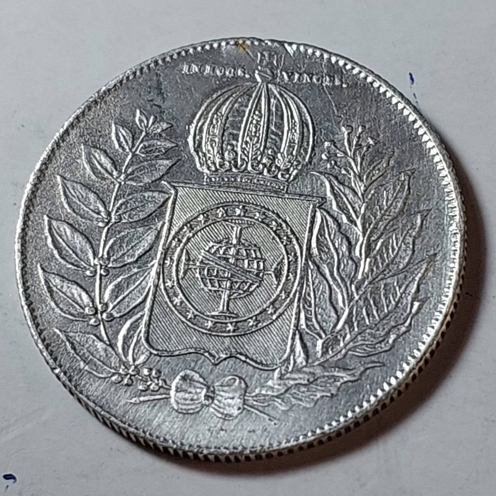 Moeda de 500 Réis do Brasil Ano 1851 - Prata 0,917 - Imagem 4