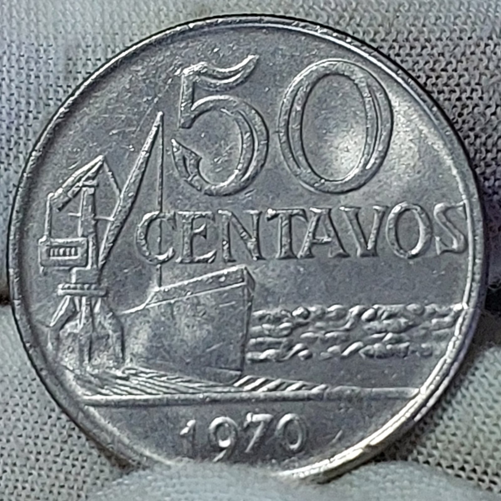 Moeda de 50 Centavos Ano 1970 - República do Brasil - Imagem 5
