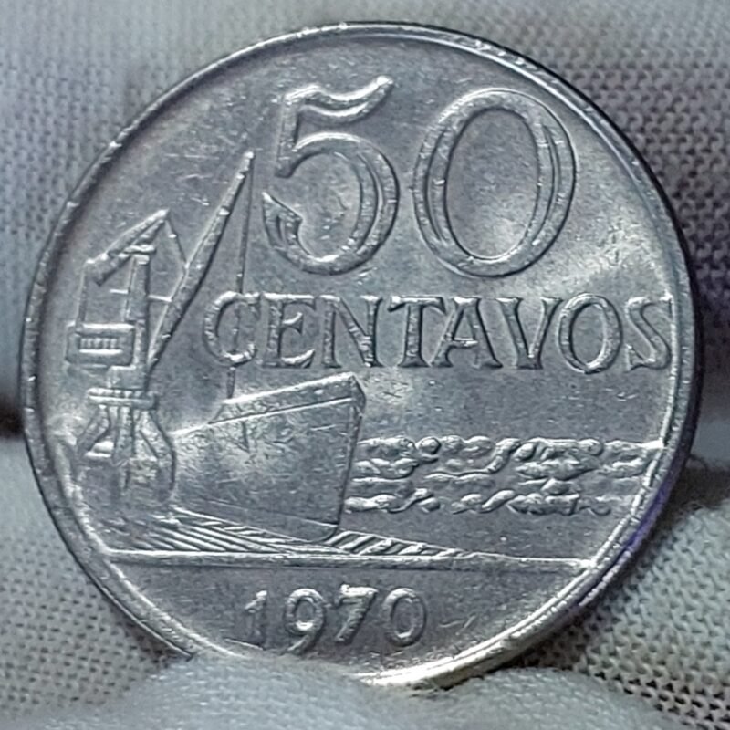 Moeda de 50 Centavos Ano 1970 - República do Brasil