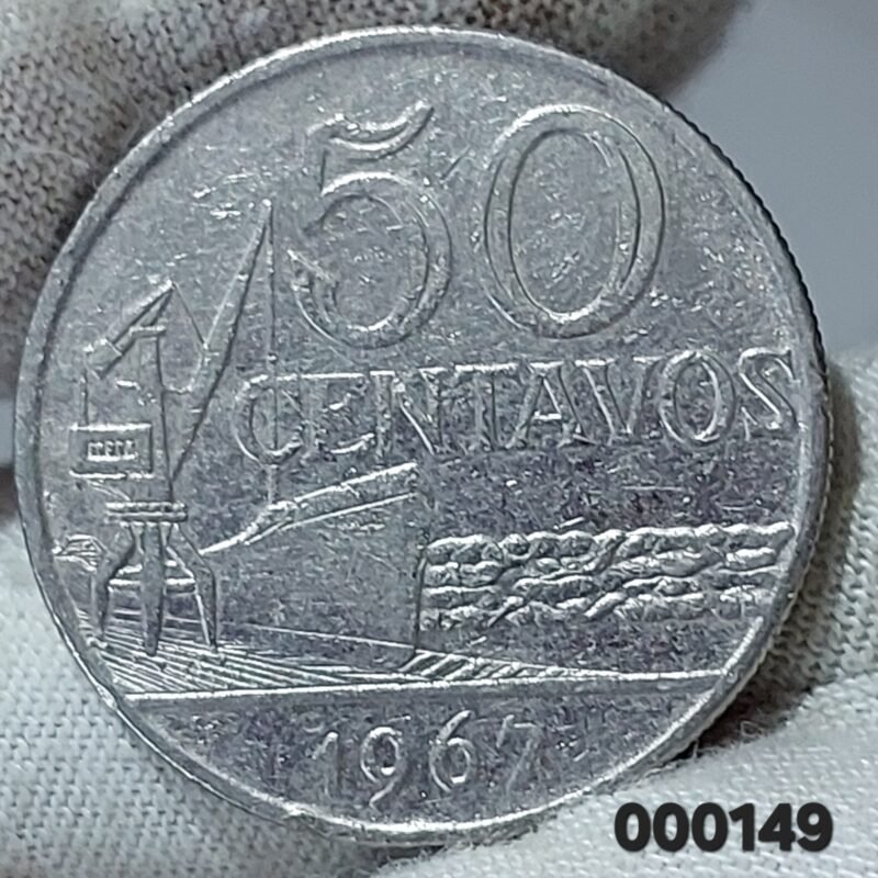 Moeda de 50 Centavos Ano 1967 - República do Brasil