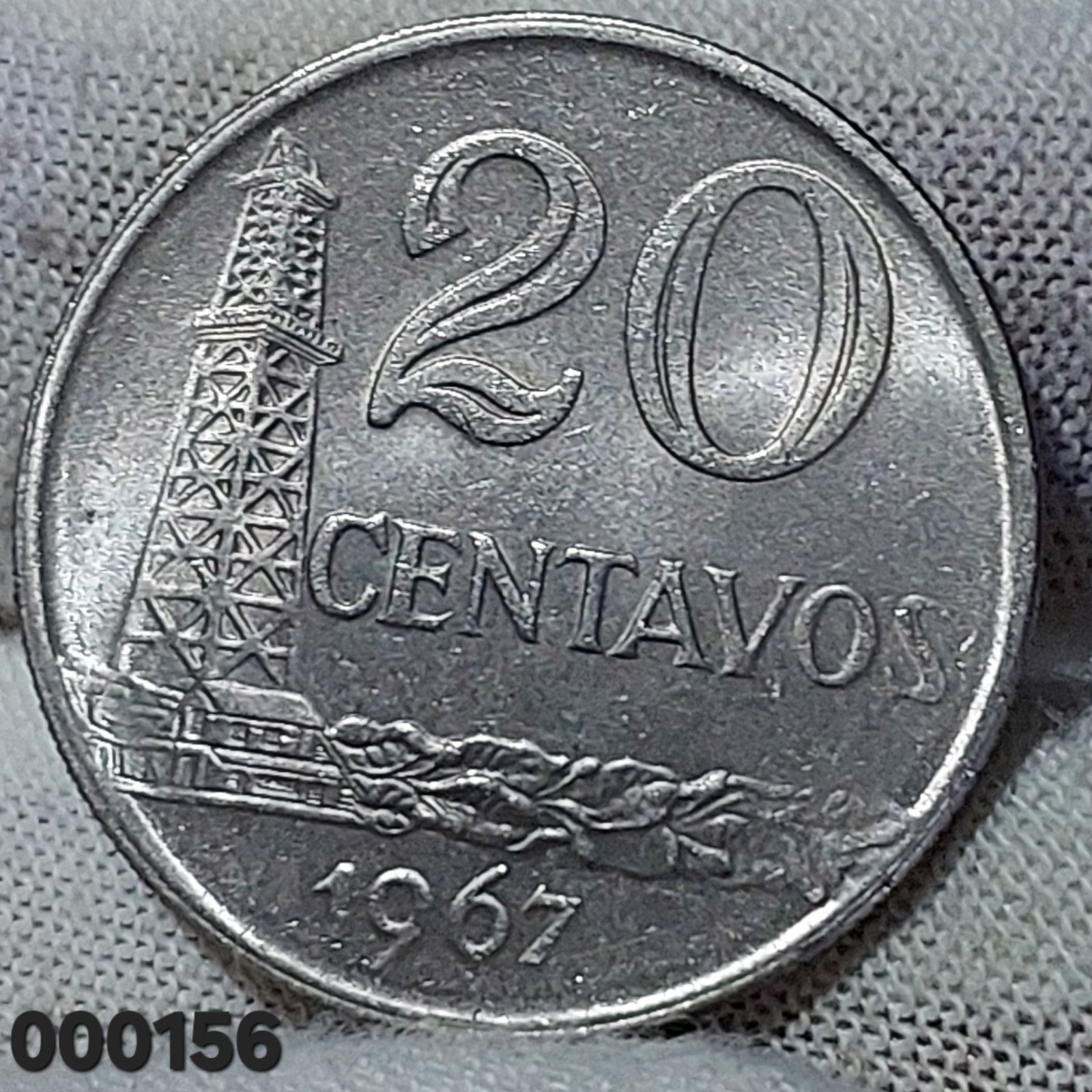 Moeda de 20 Centavos Ano 1967 - República do Brasil - Imagem 3