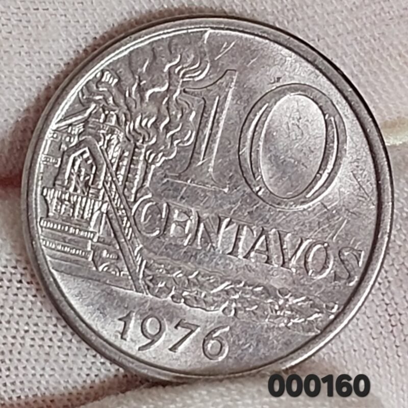 Moeda de 10 Centavos Ano 1976 - República do Brasil