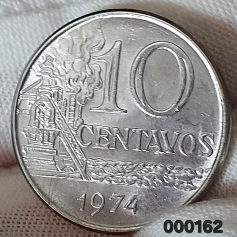 Moeda de 10 Centavos Ano 1974 - República do Brasil