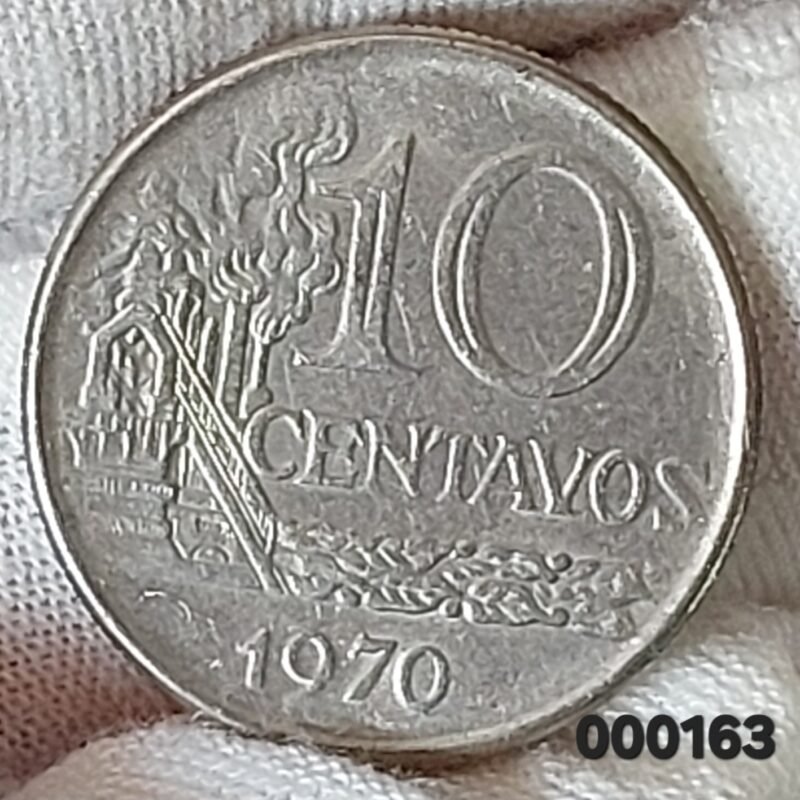 Moeda de 10 Centavos Ano 1970 - República do Brasil