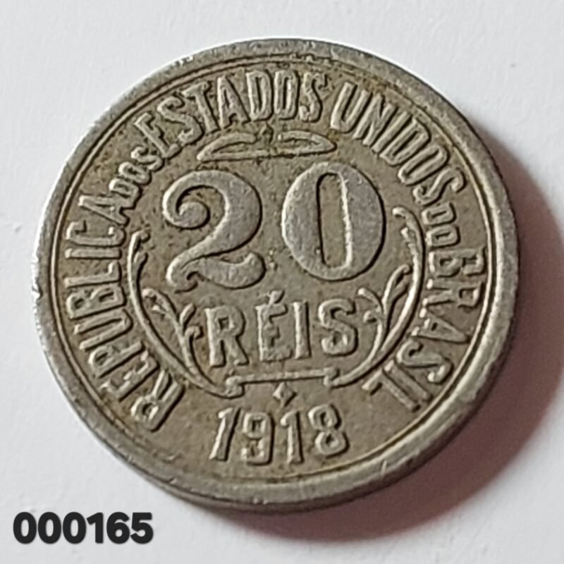 Moeda de 20 Réis do Brasil Ano 1918