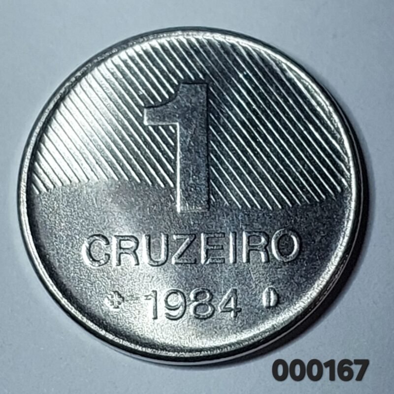 Moeda de 1 Cruzeiro do Brasil Ano 1984 - Cana de Açúcar - FC