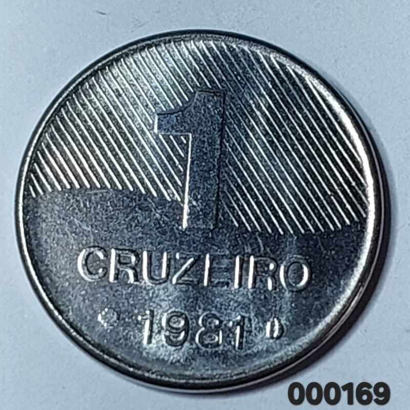 Moeda de 1 Cruzeiro do Brasil Ano 1981 - Cana de Açúcar