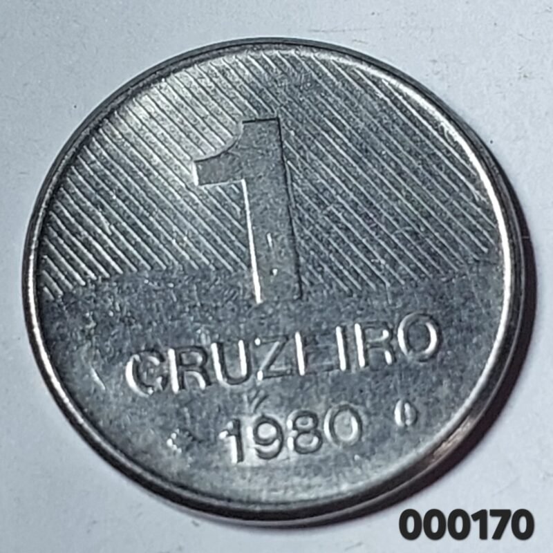 Moeda de 1 Cruzeiro do Brasil Ano 1980 - Cana de Açúcar