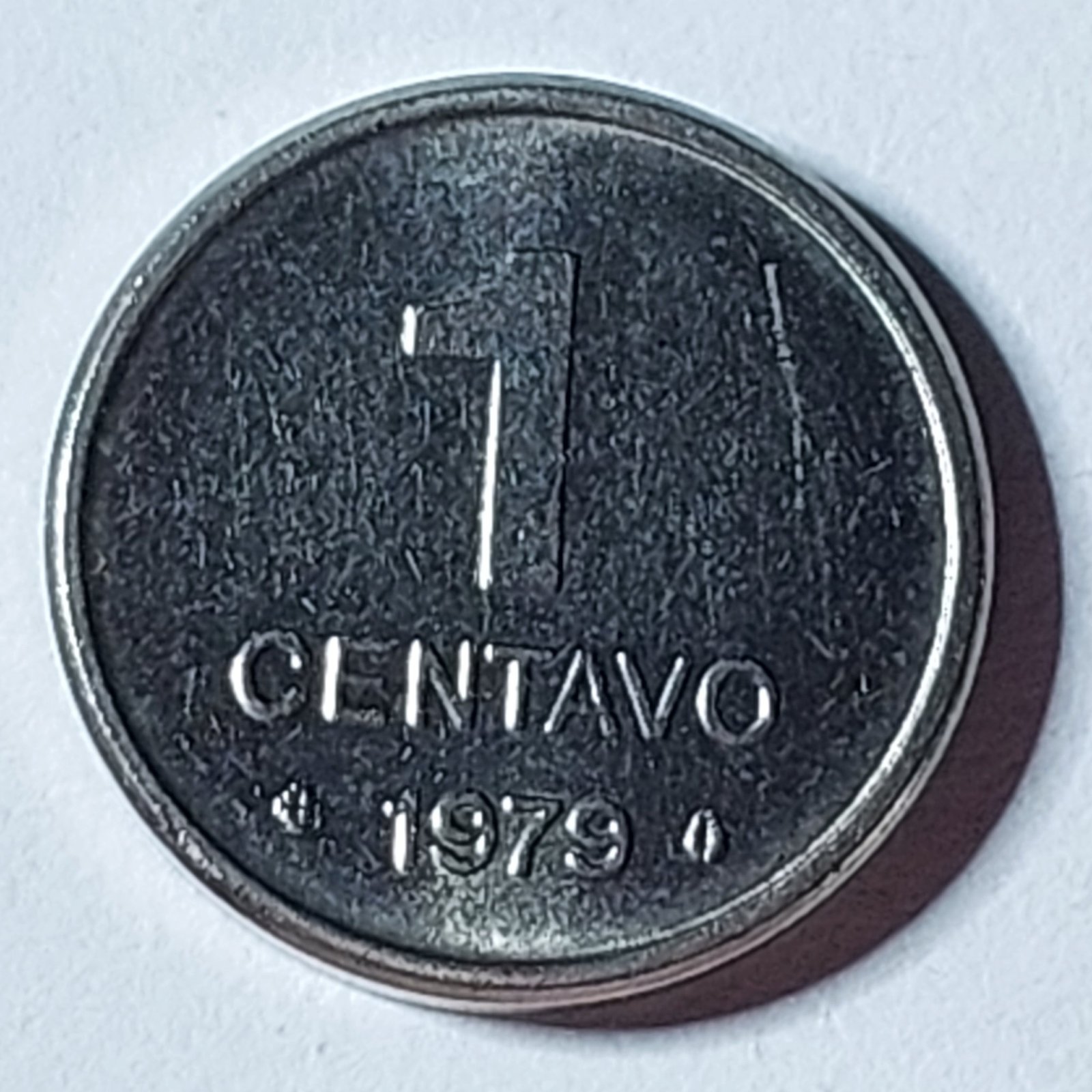 Moeda de 1 Centavo do Brasil Ano 1979 - Sojinha - Imagem 3