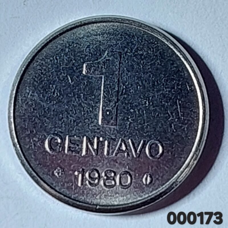 Moeda de 1 Centavo do Brasil Ano 1980 - Sojinha