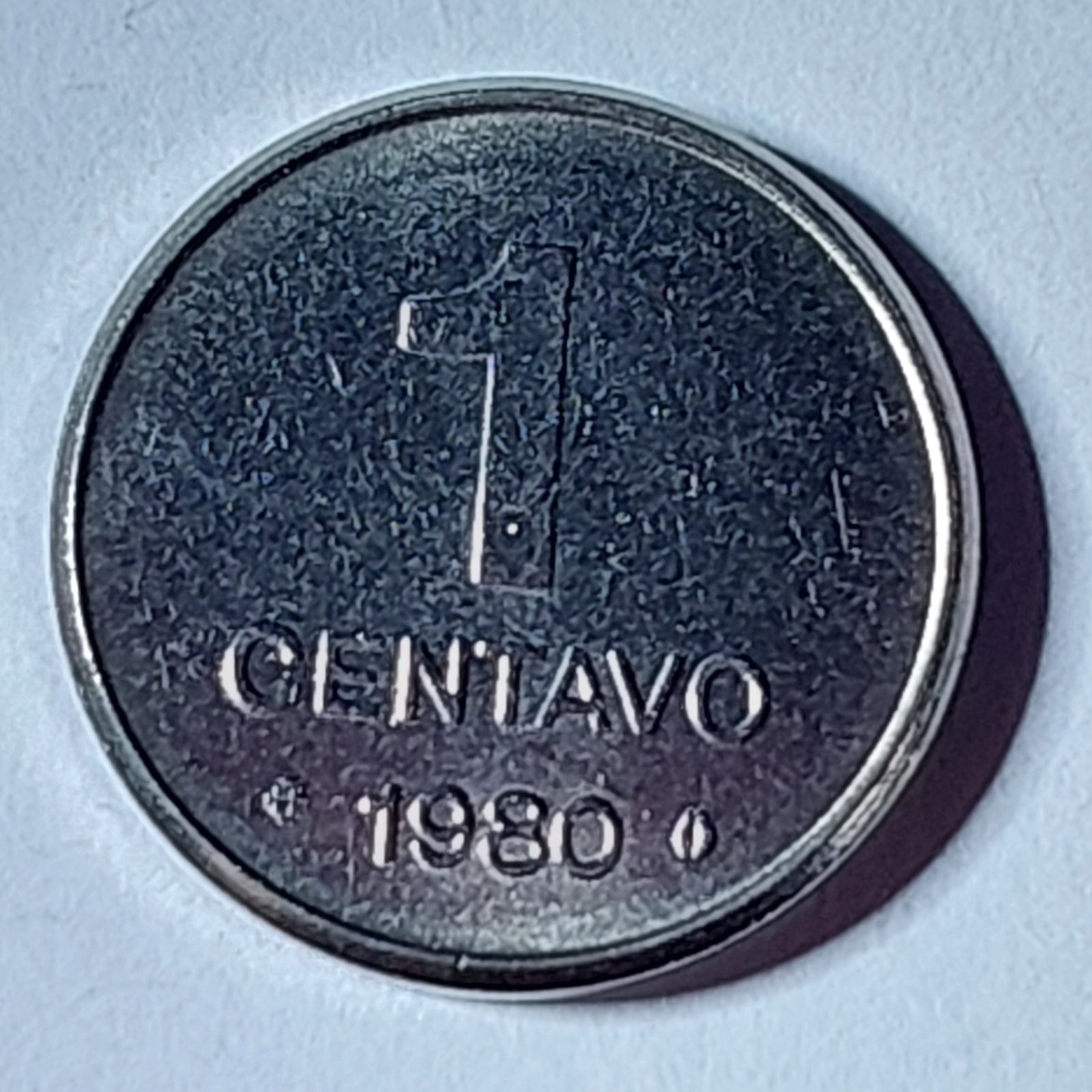 Moeda de 1 Centavo do Brasil Ano 1980 - Sojinha - Imagem 5