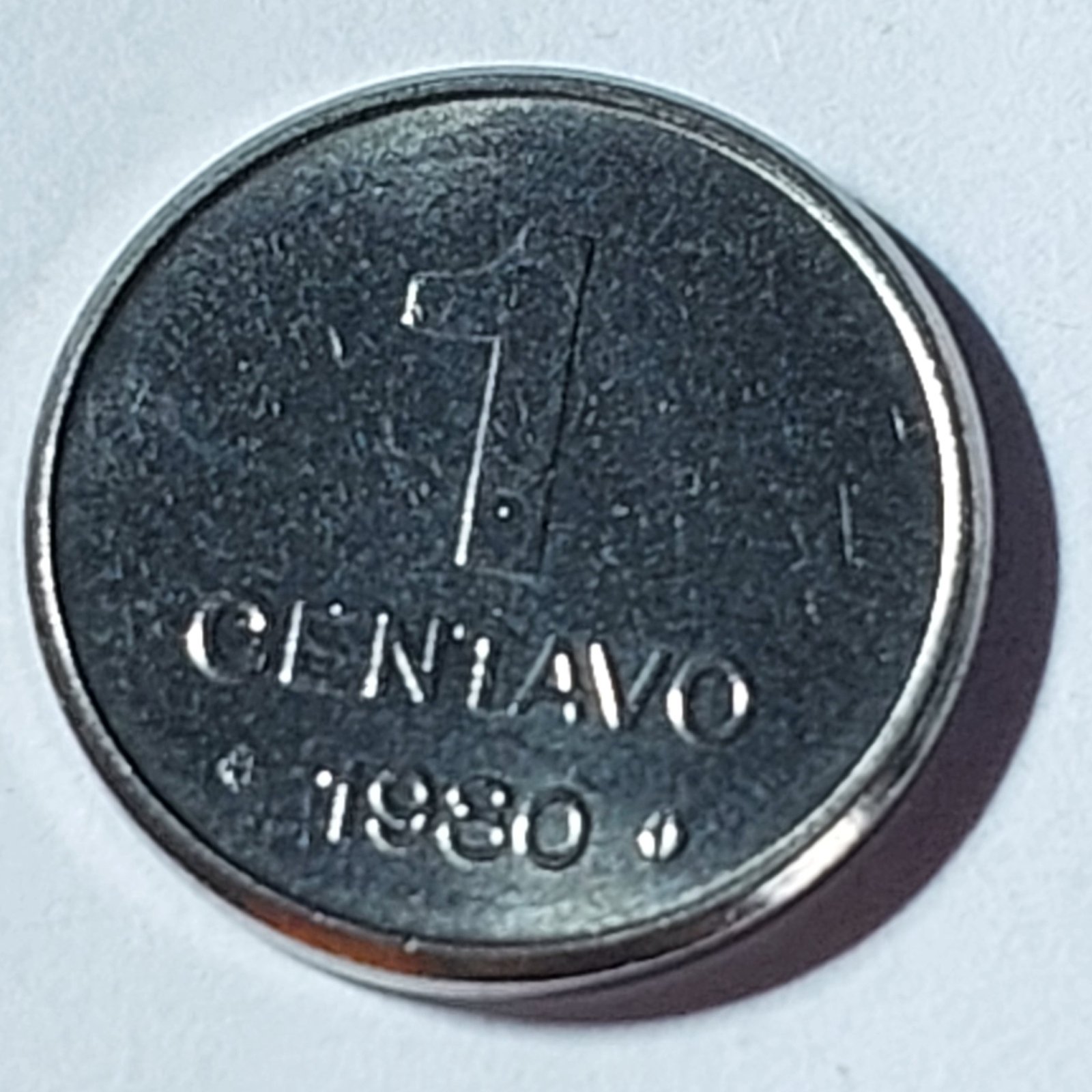 Moeda de 1 Centavo do Brasil Ano 1980 - Sojinha - Imagem 3