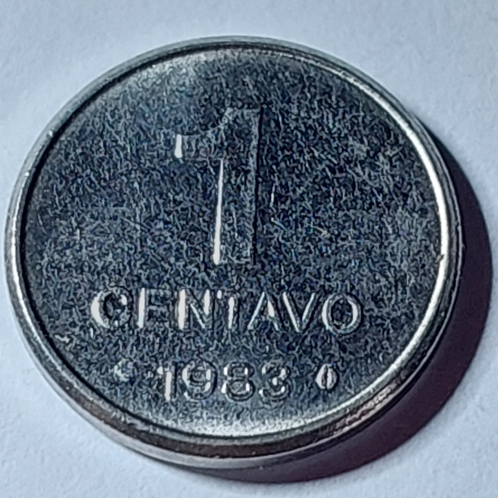 Moeda de 1 Centavo do Brasil Ano 1983 - Sojinha - Imagem 5
