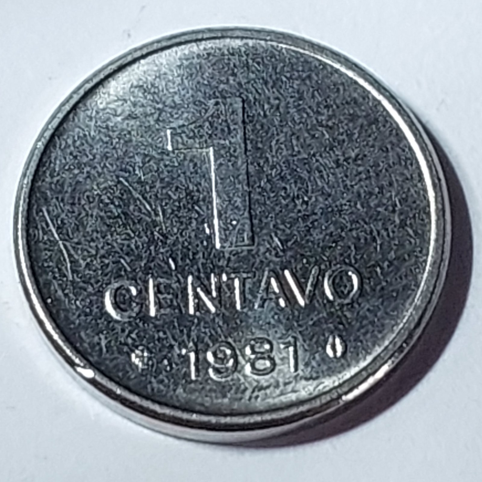 Moeda de 1 Centavo do Brasil Ano 1981 - Sojinha - Imagem 3