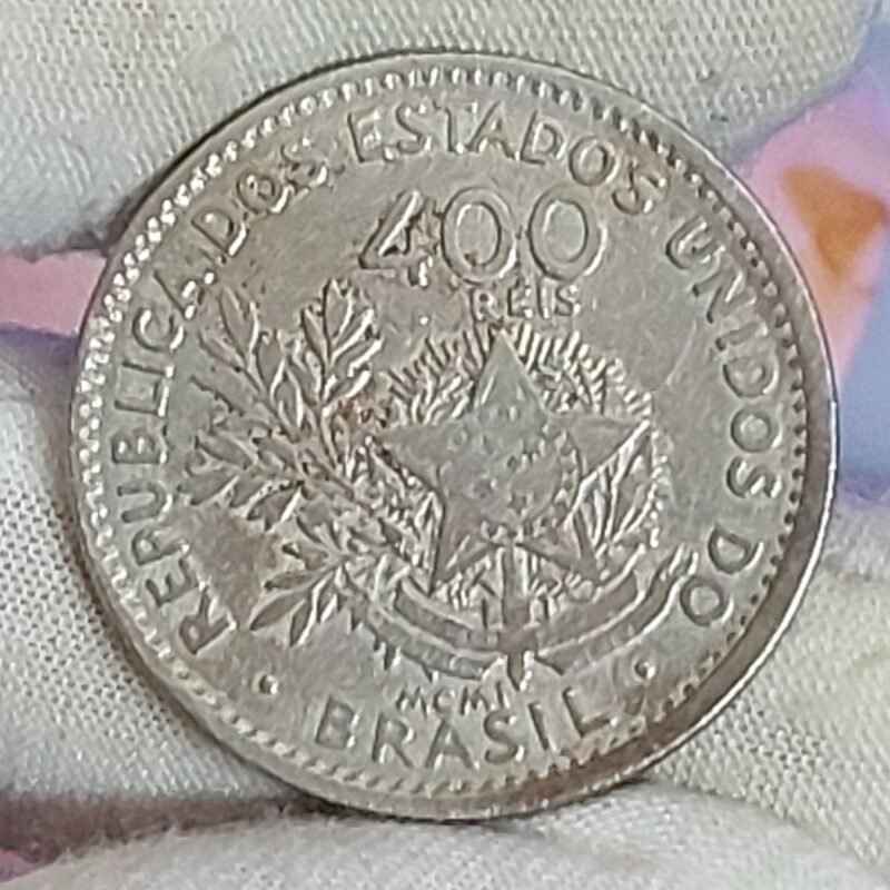Moeda de 400 Réis do Brasil Ano 1901 - MCMI