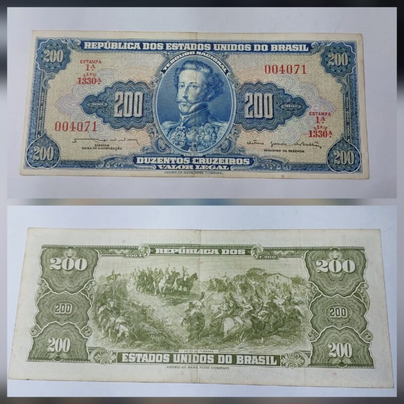 Cédula 200 Cruzeiros (Cr$200) –  Don Pedro I – 1ª Estampa
