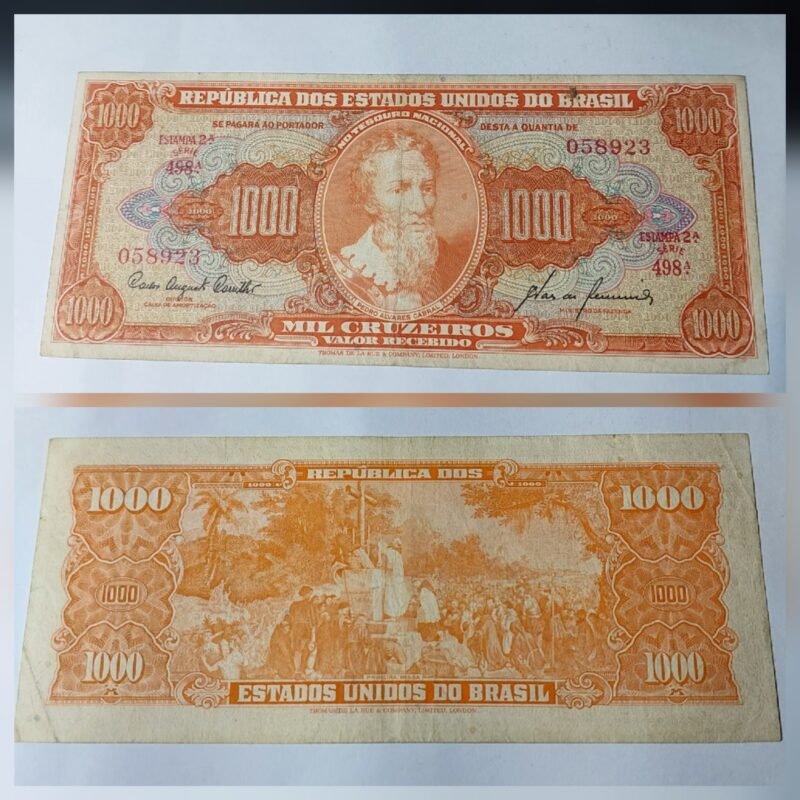 Cédula 1000 Cruzeiros (Cr$ 1.000,00) – Pedro Álvares Cabral – 2ª Estampa