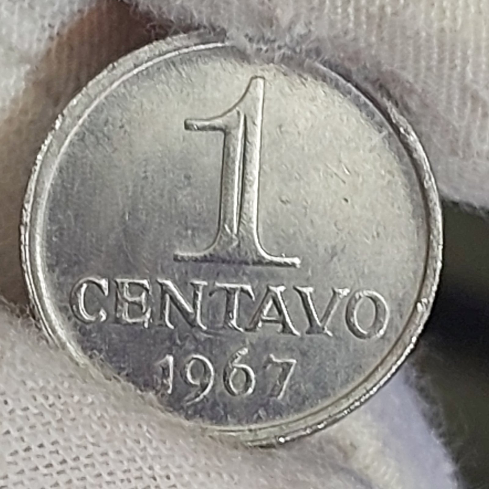 Moeda de 1 Centavo Ano 1967 - República do Brasil - Imagem 3