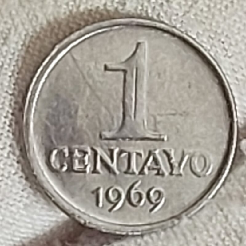 Moeda de 1 Centavo Ano 1969 - República do Brasil