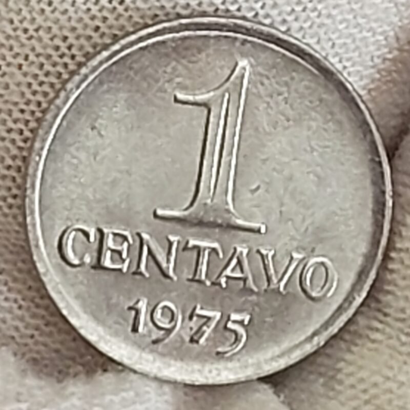 Moeda de 1 Centavo Ano 1975 - República do Brasil