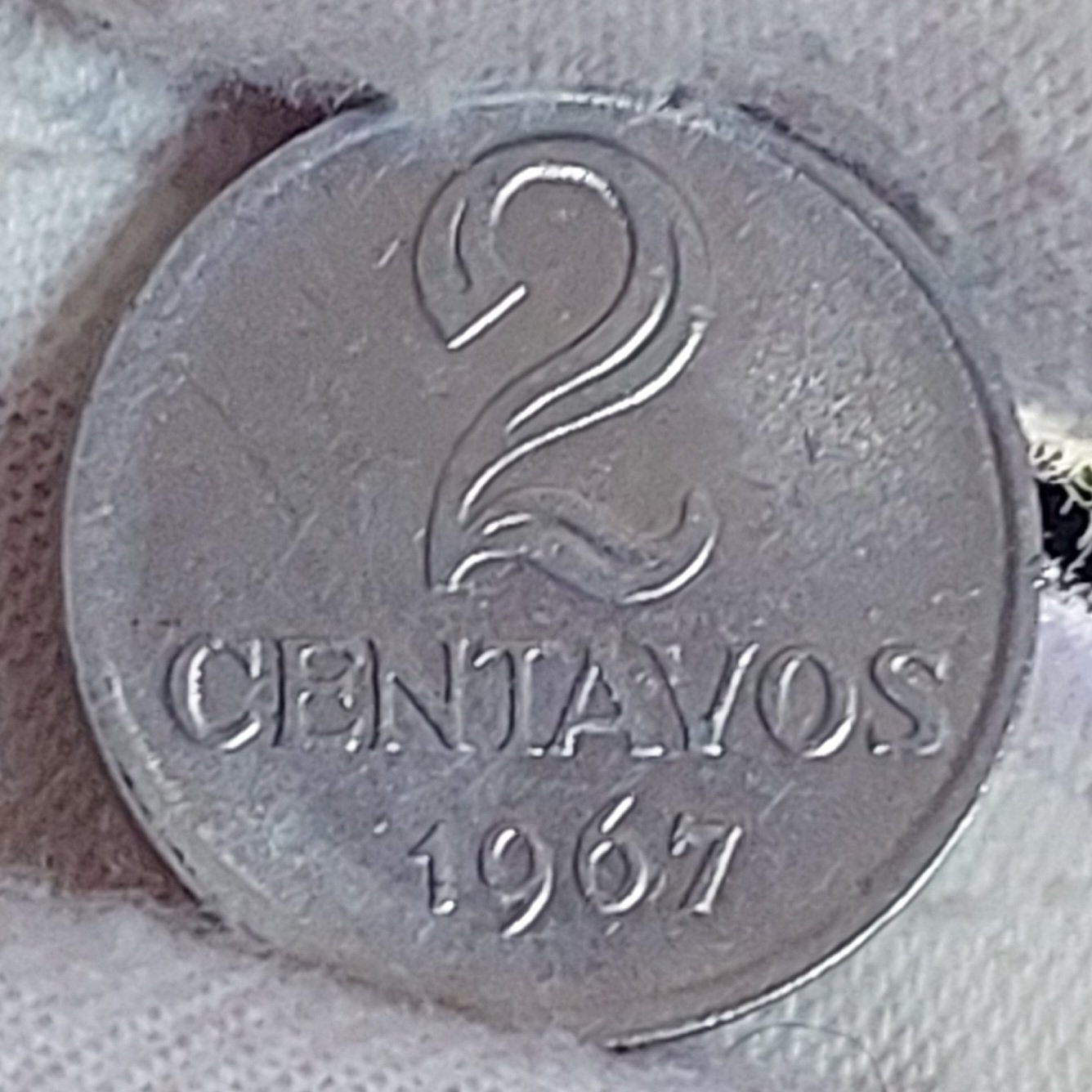 Moeda de 2 Centavos Ano 1967 - República do Brasil