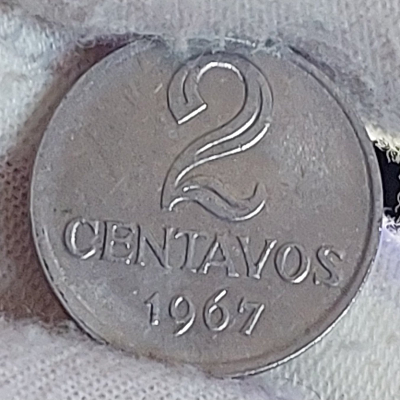 Moeda de 2 Centavos Ano 1967 - República do Brasil - Imagem 5