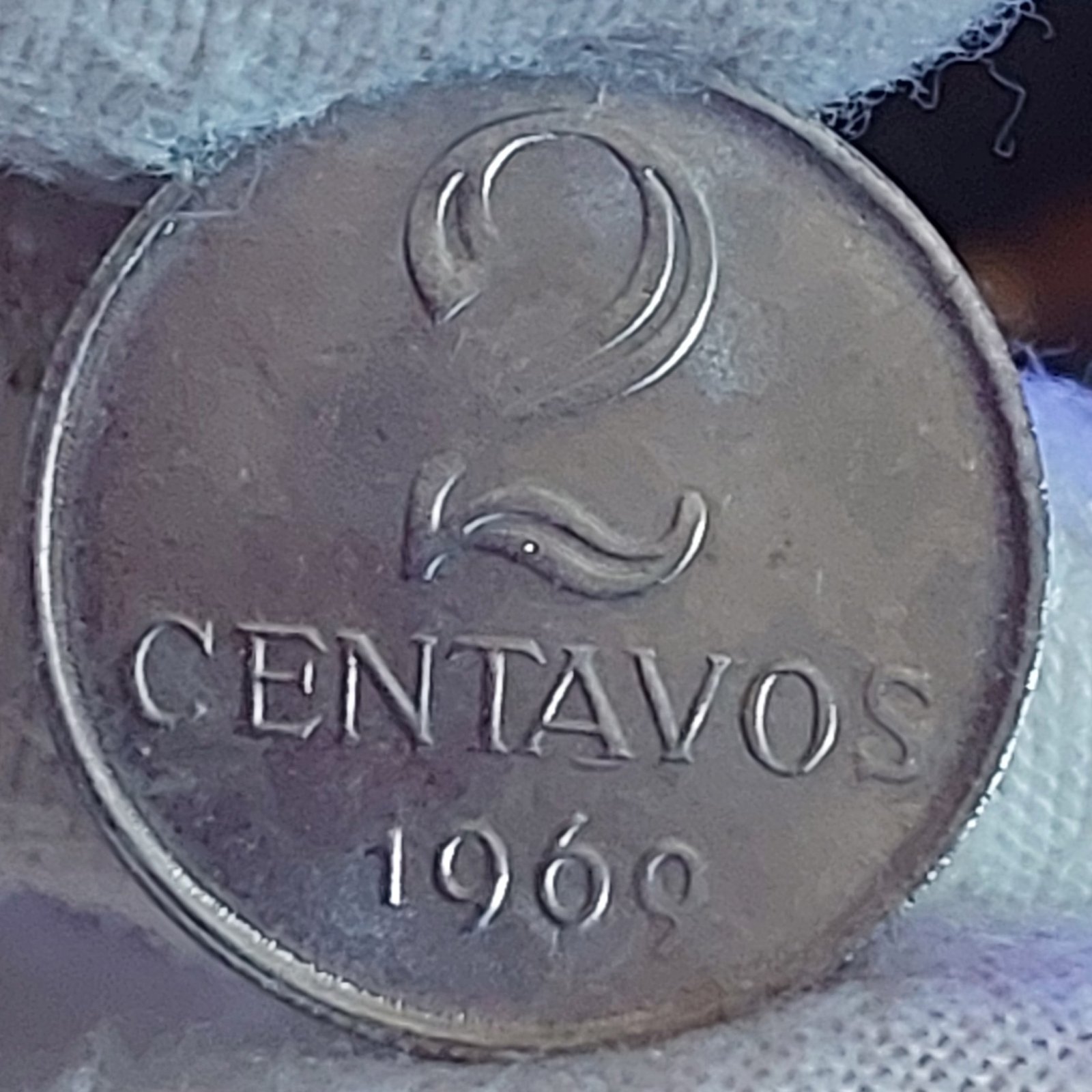 Moeda de 2 Centavos Ano 1969 - República do Brasil - Imagem 3