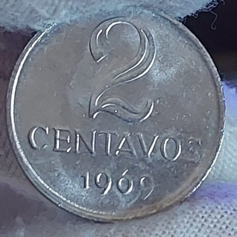 Moeda de 2 Centavos Ano 1969 - República do Brasil