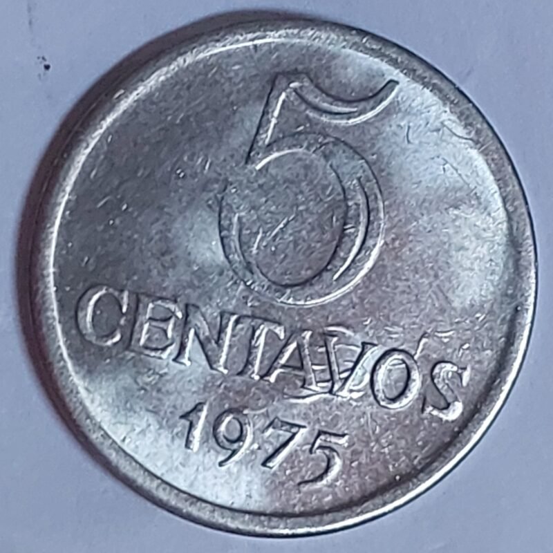 Moeda de 5 Centavos Ano 1975 - República do Brasil