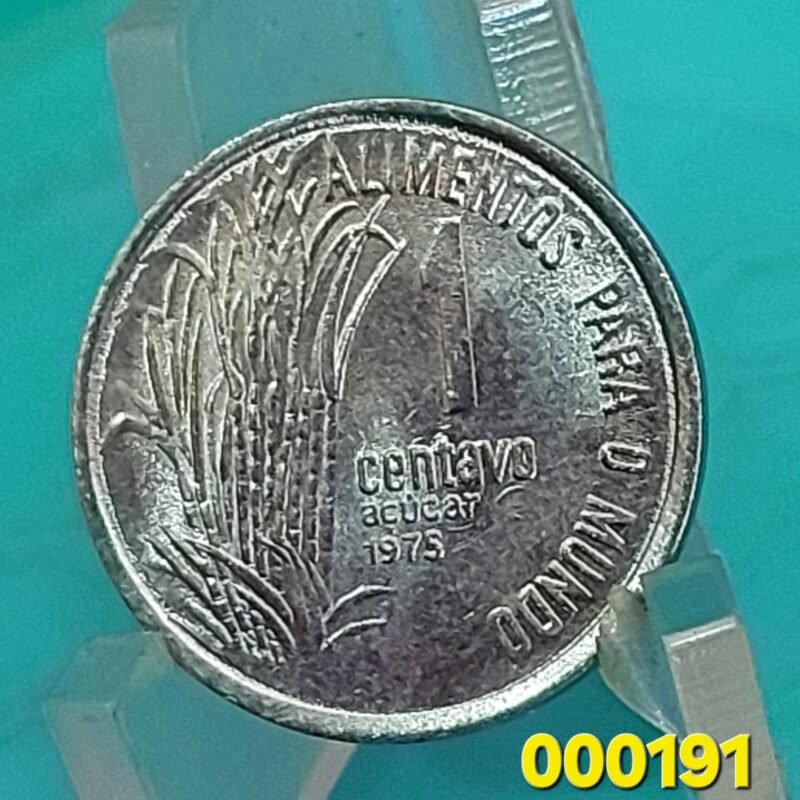 Moeda de 1 Centavo Ano 1976 - FAO - Cana de Açúcar