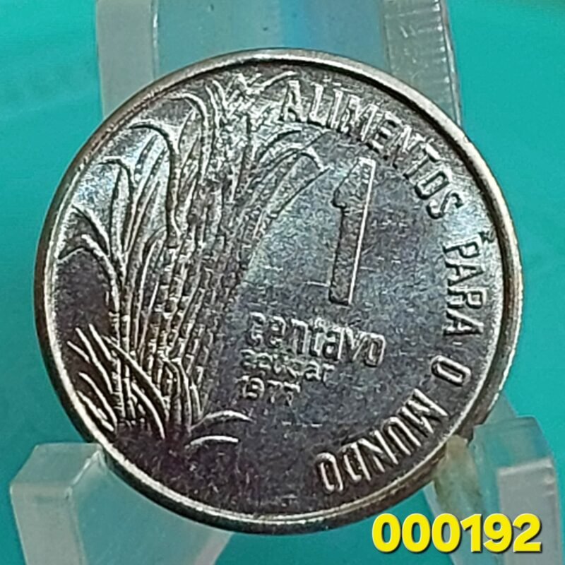 Moeda de 1 Centavo Ano 1977 - FAO - Cana de Açúcar
